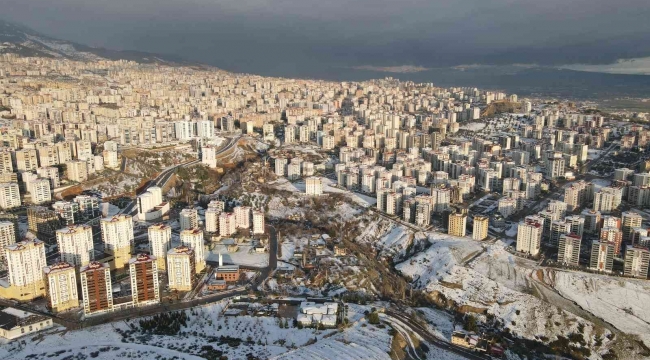 Kar sonrası Kahramanmaraş havadan görüntülendi