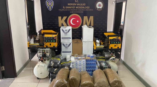 Mersin'de 105 bin 800 kaçak makaron ele geçirildi