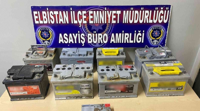 Akü hırsızı tutuklandı