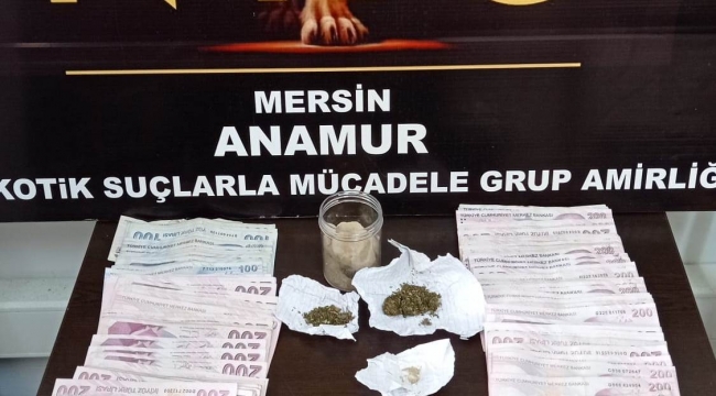 Anamur'da uyuşturucu operasyonu; 2 gözaltı