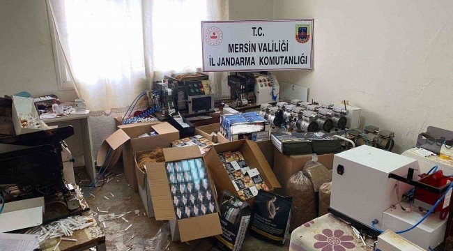 Mersin'de kaçak sigara imalathanesine operasyon: 4 gözaltı