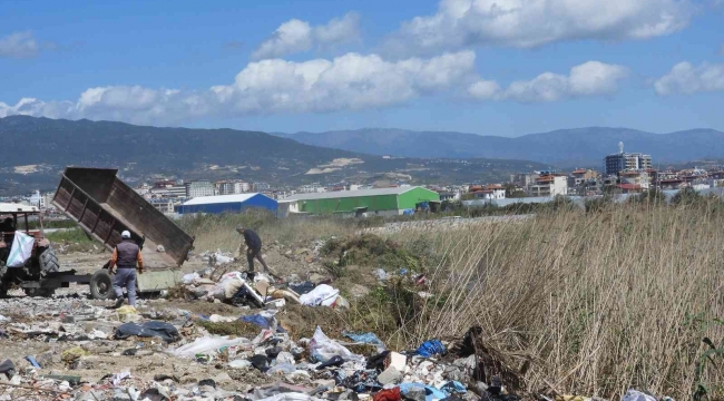 Hatay'da kuşların barınma alanlarına çöp ve moloz dökülüyor