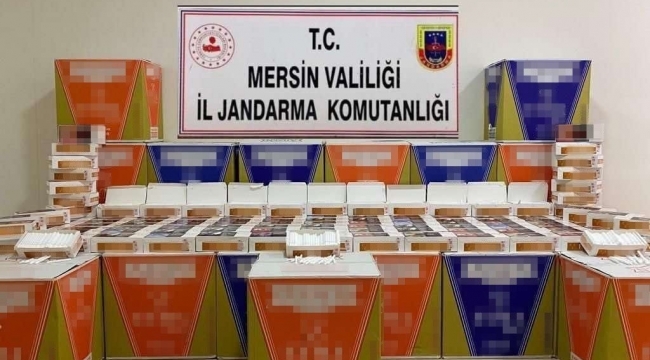 Mersin'de bin makaron ve 40 kilo tütün ele geçirildi