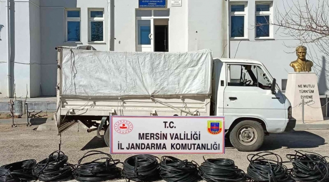 Mersin'de kablo hırsızlığı yapan 2 kişi tutuklandı