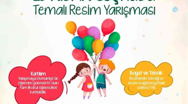 Osmaniye'de "23 Nisan Coşkusu" temalı resim yarışması