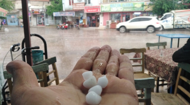 Gaziantep'te dolu yağışı etkili oldu