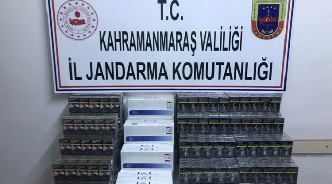 Kahramanmaraş'ta 132 karton kaçak sigara ele geçirildi