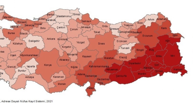 Mersin'de ortalama hane halkı büyüklüğü 3,20 kişi