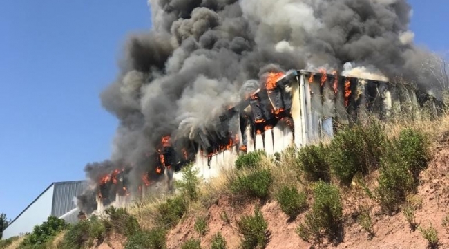 Osmaniye'de katı atık bertaraf tesisinde yangın