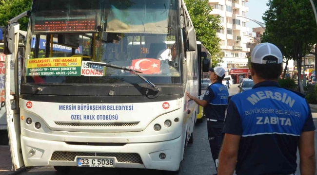 Mersin'de toplu taşıma araçları denetleniyor