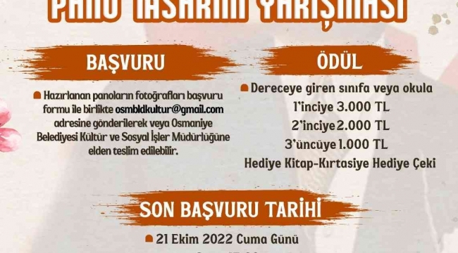 Osmaniye'de "29 Ekim Cumhuriyet Bayramı" temalı resim yarışması