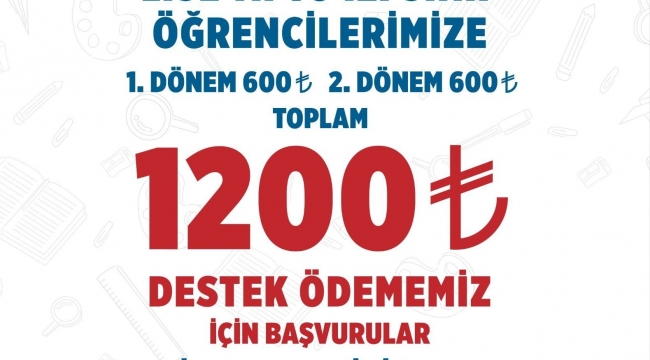 70 bin öğrenciye yapılacak bin 200 TL'lik destekte son başvuru tarihi uzatıldı