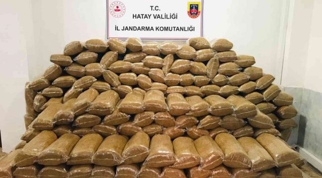 Hatay'da 1 ton 500 kilogram kaçak tütün ele geçirildi