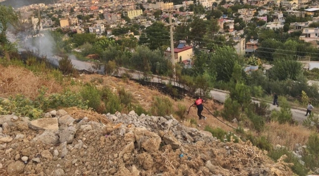 Otluk alanda çıkan yangın büyümeden söndürüldü