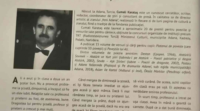 Karataş'ın şiirlerinden sonra öyküsü de Rumence'ye çevrildi