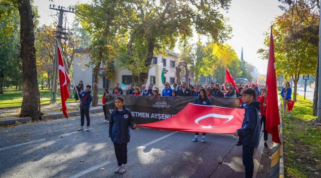 Şehit öğretmen Ayşenur Alkan'ın anısına yürüdüler