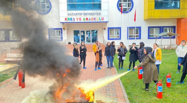 Kreş ve anaokulu müdürlüğü personeline yangın eğitimi