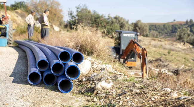 Mersin'de çiftçilere sulama borusu desteği