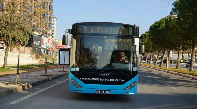 Kahramanmaraş'ta 16 güzergahta ücretsiz toplu taşıma