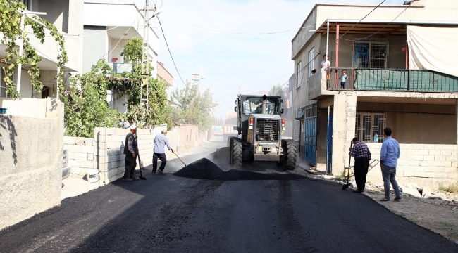 Kahramanmaraş'ta Eyüp Sultan Mahallesi'nde asfalt çalışması