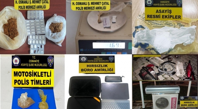 Osmaniye'de asayiş uygulamaları: 21 tutuklama