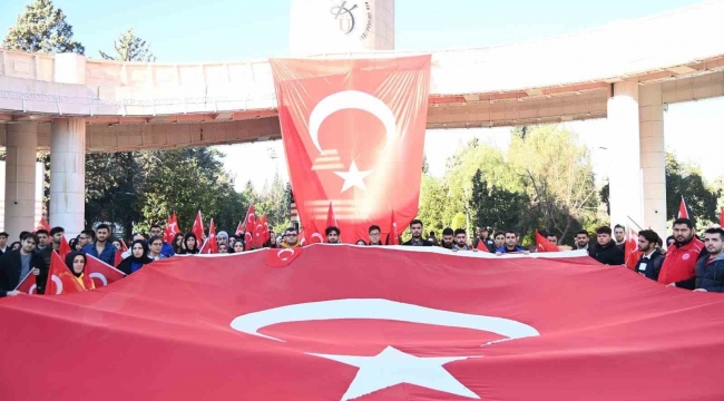 Osmaniye'de üniversite öğrencilerinden teröre lanet yürüyüşü