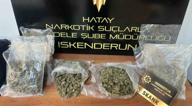 Hatay'da 9 kilo 300 gram skank ele geçirildi