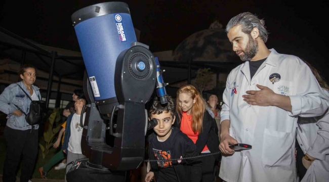 Çocuklar Mercan'da ilk kez 'Gece Gözlem Etkinliği'ne katıldı