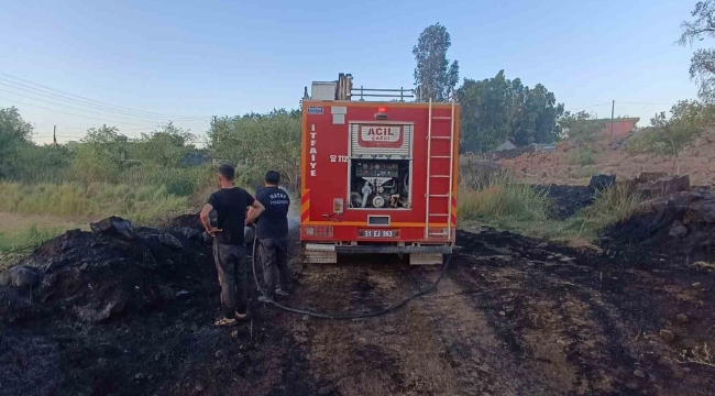 Kırıkhan'da anız yangını söndürüldü