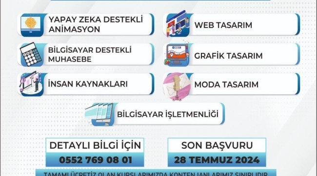 Akdeniz'de Proje Eğitim ve Uygulama Merkezinde kurslar başlıyor