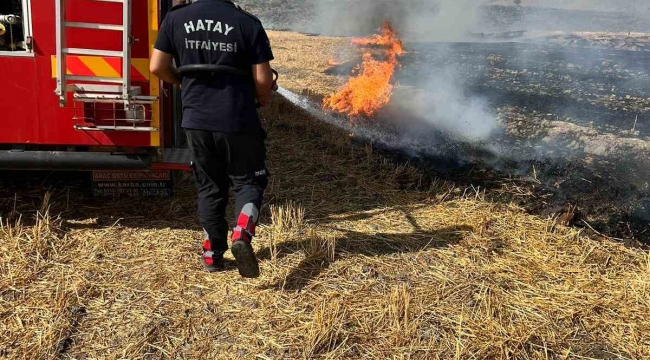 Hassa'da çıkan anız yangını söndürüldü