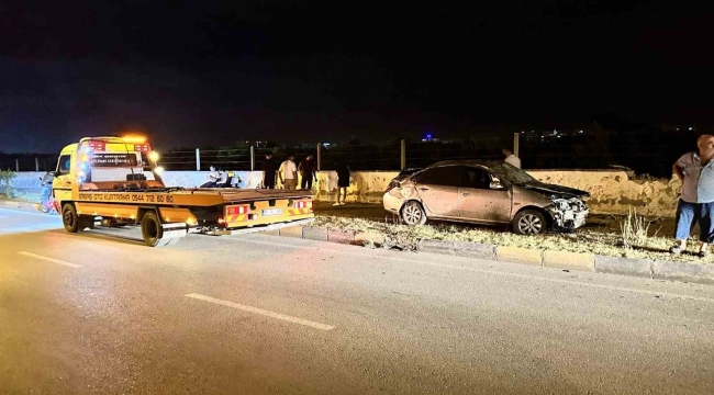 Hatay'da kontrolden çıkan araç takla attı: 1'i ağır 2 yaralı