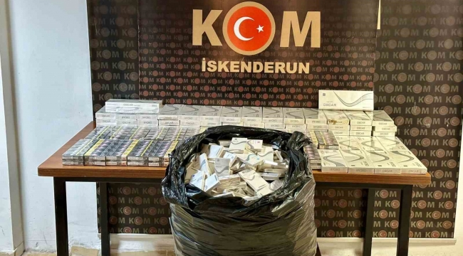 İskenderun'da 1640 paket kaçak sigara ele geçirildi