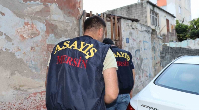 Mersin'de hapis cezasıyla aranan şahıslara eş zamanlı operasyon: 78 gözaltı