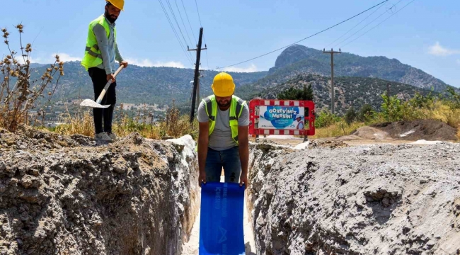 MESKİ'nin, Silifke'de başlattığı içme suyu iletim hattı çalışmaları sürüyor