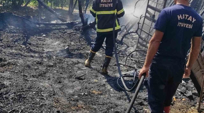 Arsuz'da bahçe yangını