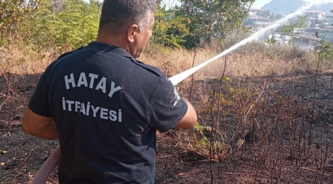 Defne'de çıkan bahçe yangını söndürüldü