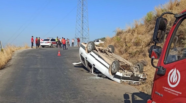 Freni boşalan otomobili durdurmak için yol kenarındaki toprak zemine sürdü