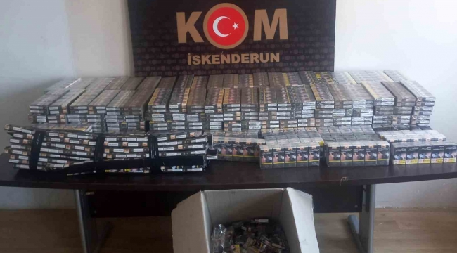 Hatay'da durdurulan araçtan 4 bin 90 paket kaçak sigara çıktı