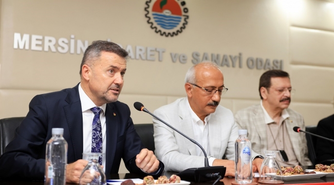 Hisarcıklıoğlu ve Elvan, Mersin'de iş adamları ile bir araya geldi