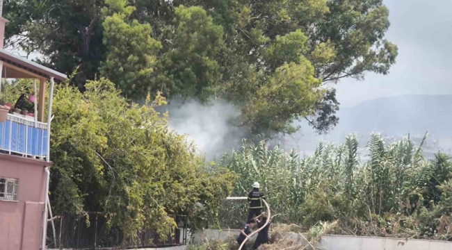 İskenderun'da bahçe yangını