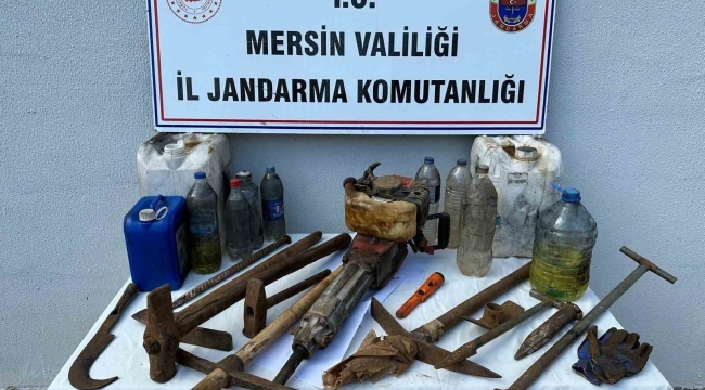 Mersin'de kaçak kazı yapan şahıs yakalandı