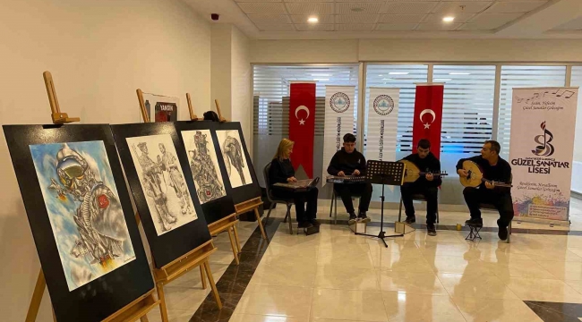 Antakya'da güzel sanatlar lisesi öğrencilerinden resim sergisi