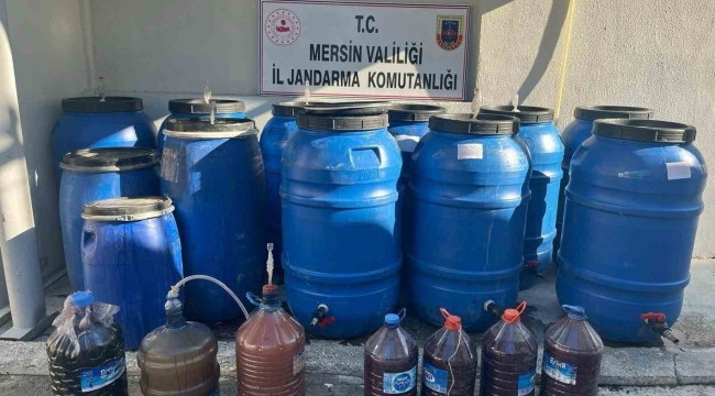 Mersin'de 3 ton sahte içki ele geçirildi