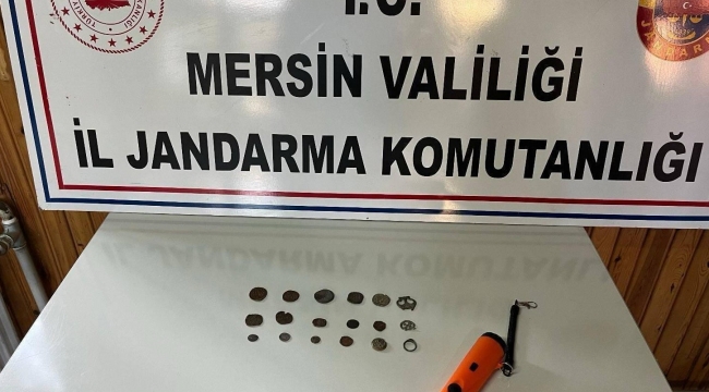 Mersin'de Bizans ve Roma dönemine ait sikkeler ve yüzük ele geçirildi