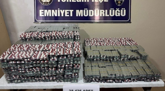 38 bin 425 uyuşturucu hap ele geçirildi