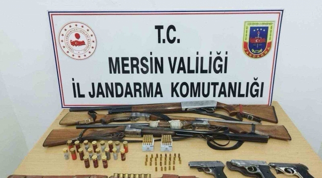 Mersin'de 3'ü tabanca 7 silah ele geçirildi