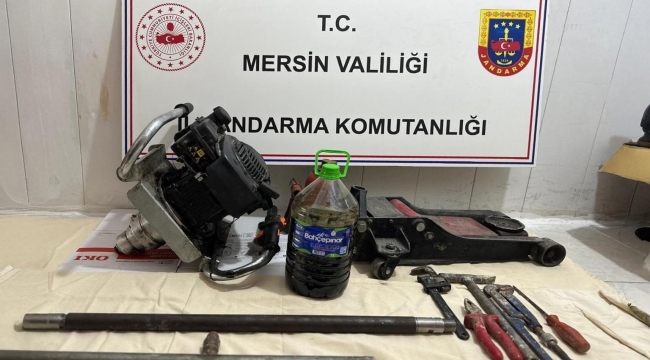 Mersin'de kaçak kazı yapan 4 şüpheli yakalandı