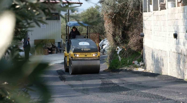 Defne Belediyesi, Çardaklı Mahallesi'nde asfalt yenileme işlemini tamamladı