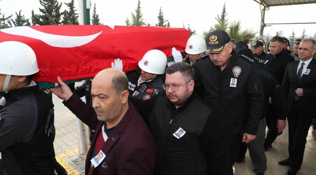 Hayatını kaybeden polis memuru son yolculuğuna uğurlandı